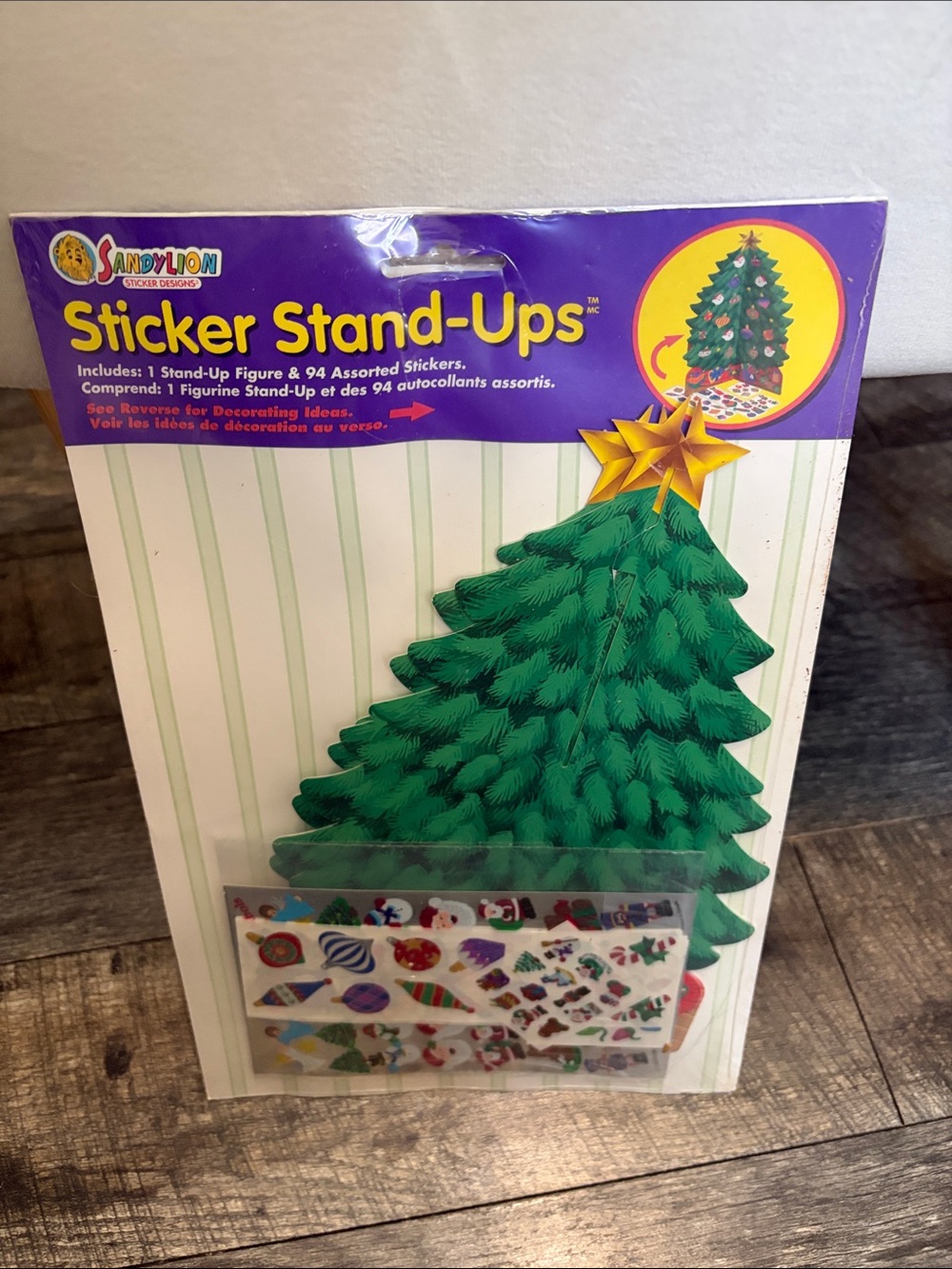 Sandylion Christmas Tree Sticker Stand-Ups snowman and Christmas tree